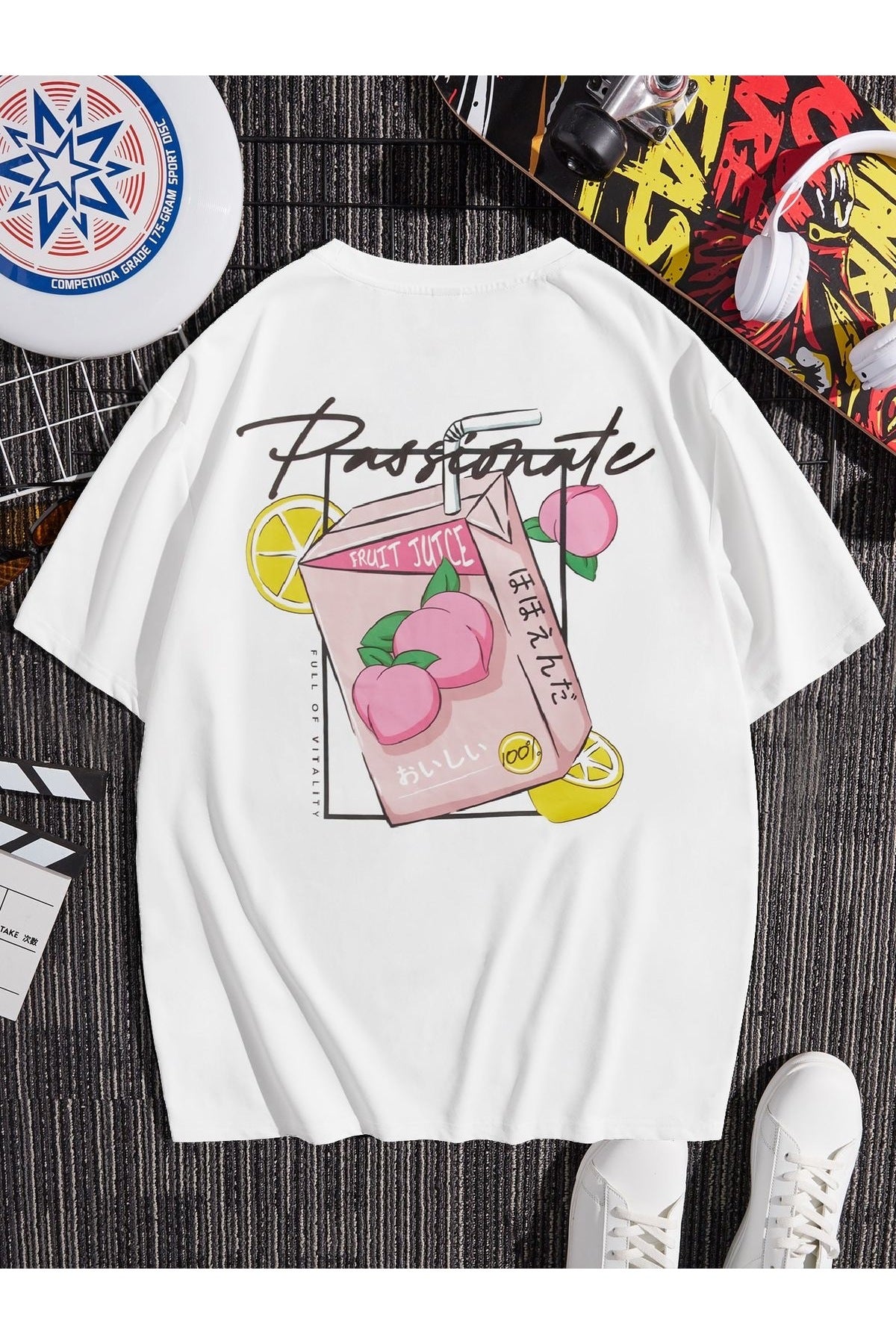 Oversize Kesim Kısa Kollu Baskılı T-shirt