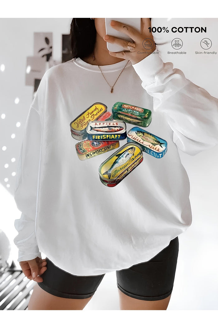 Premium Oversize Kesim Uzun Kollu Baskılı Sweatshirt