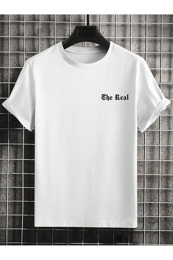 Unisex Beyaz Baskılı Organik Pamuk Oversize Kesim T-shirt