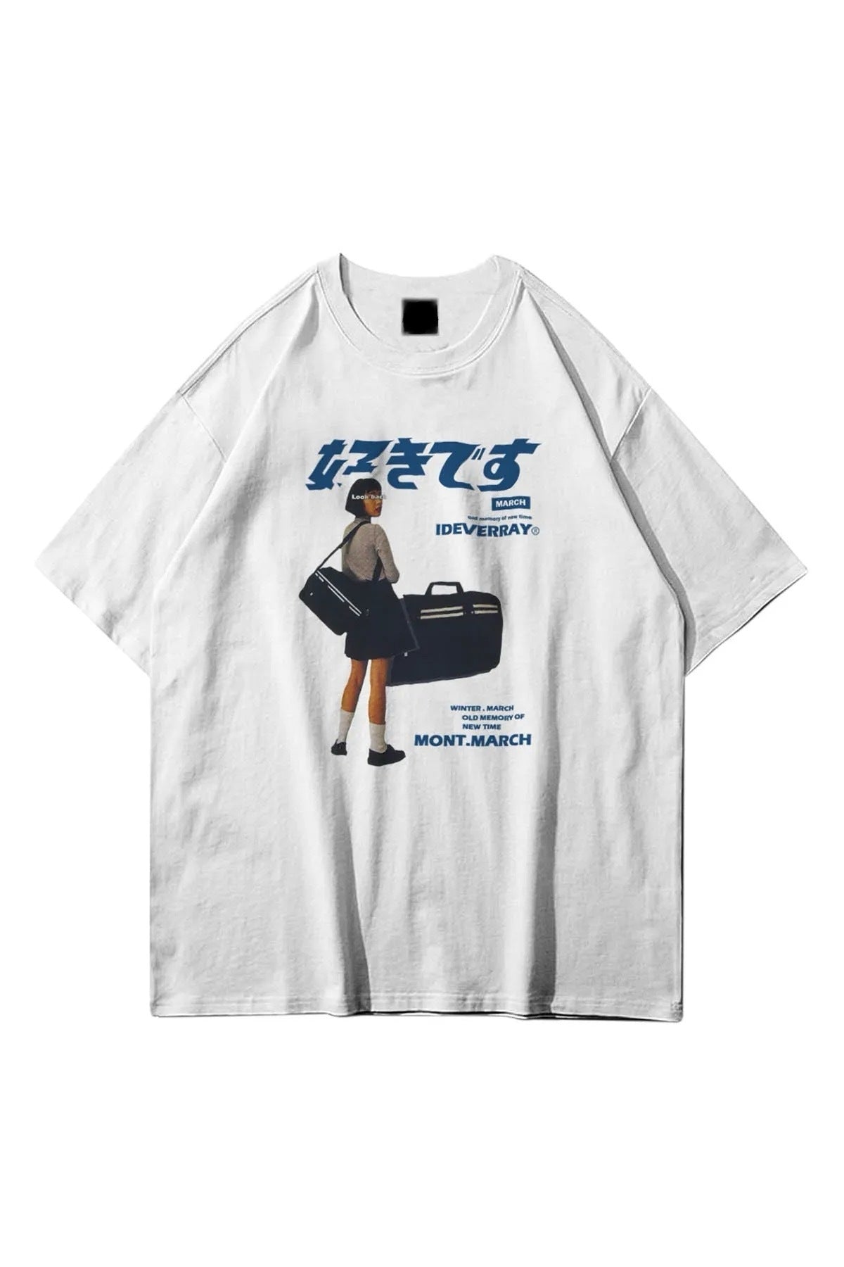 Oversize Kesim Kısa Kollu Baskılı T-shirt
