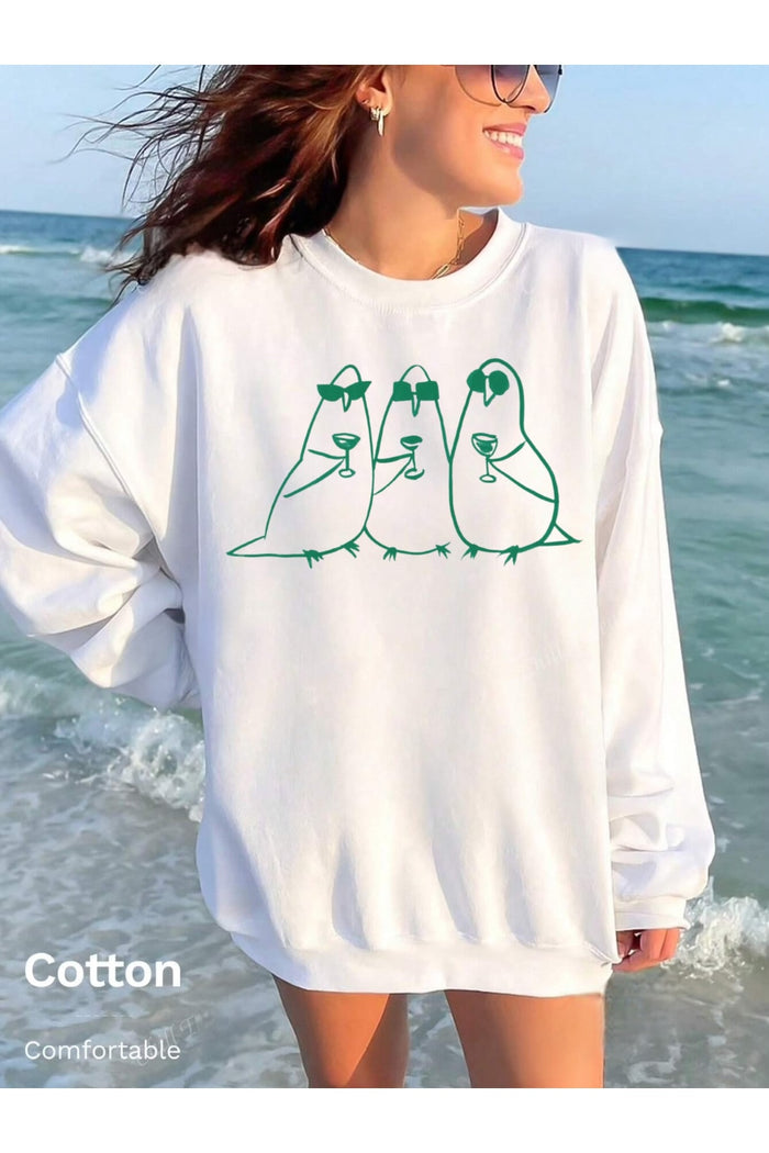 Premium Oversize Kesim Uzun Kollu Baskılı Sweatshirt