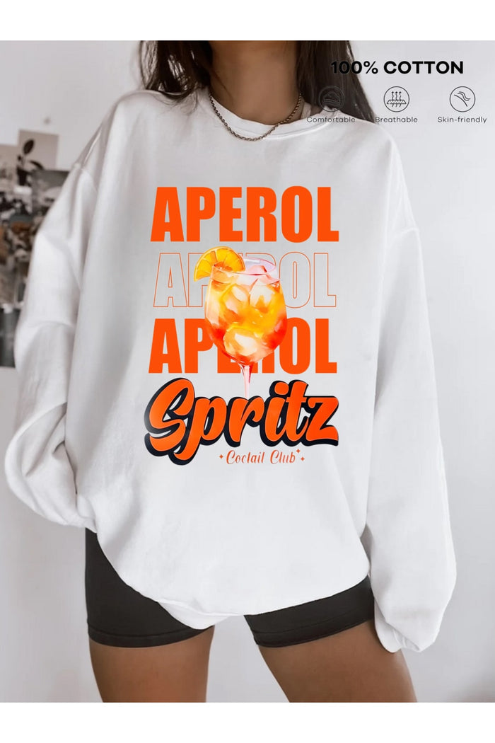 Premium Oversize Kesim Uzun Kollu Baskılı Sweatshirt