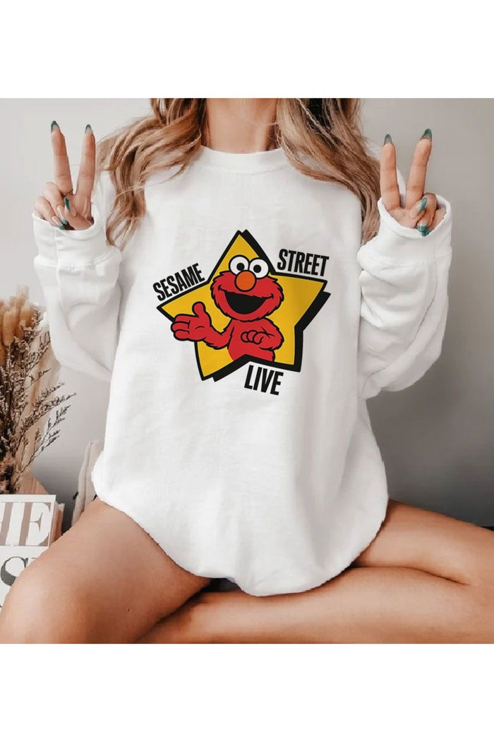 Premium Oversize Kesim Uzun Kollu Baskılı Sweatshirt