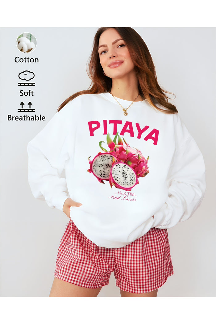 Premium Oversize Kesim Uzun Kollu Baskılı Sweatshirt