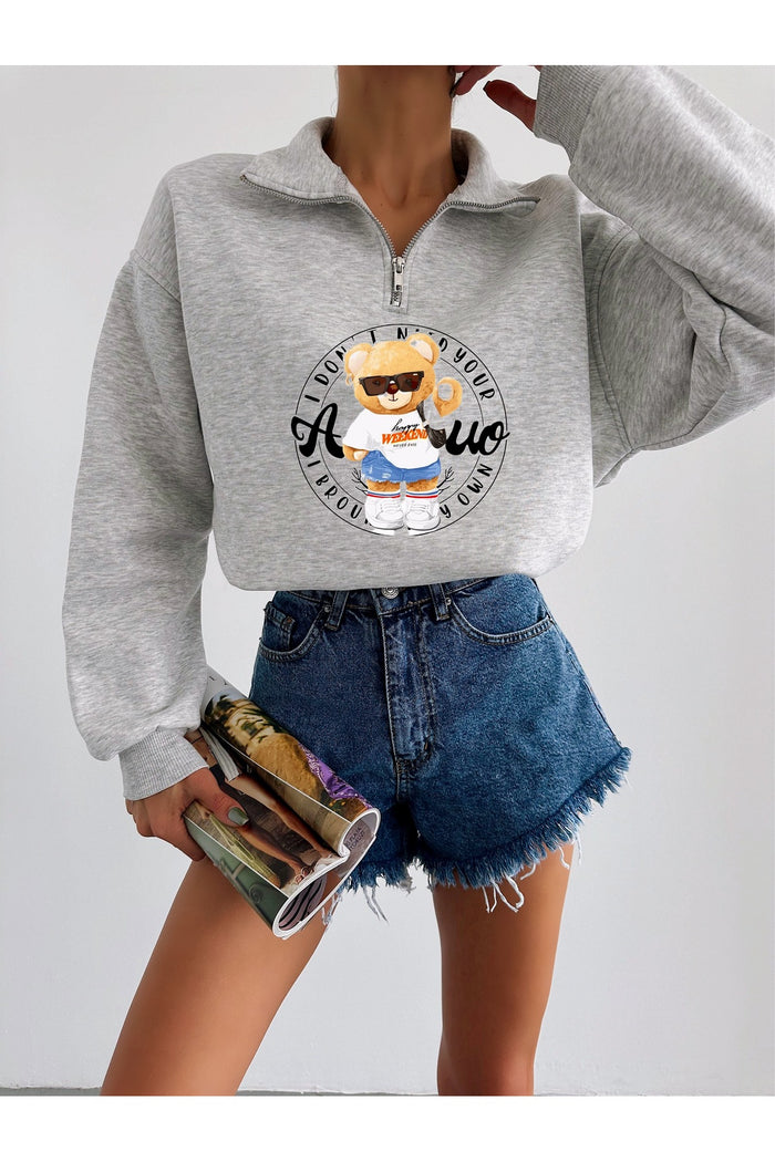 Edwar Serisi Limited Edition Fermuarlı Oversize Kesim Sweatshirt