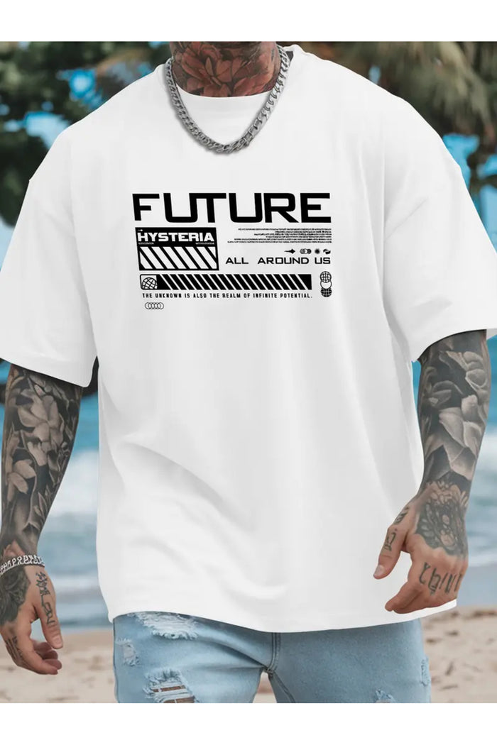 Premium Oversize Kesim Kısa Kollu Baskılı T-shirt