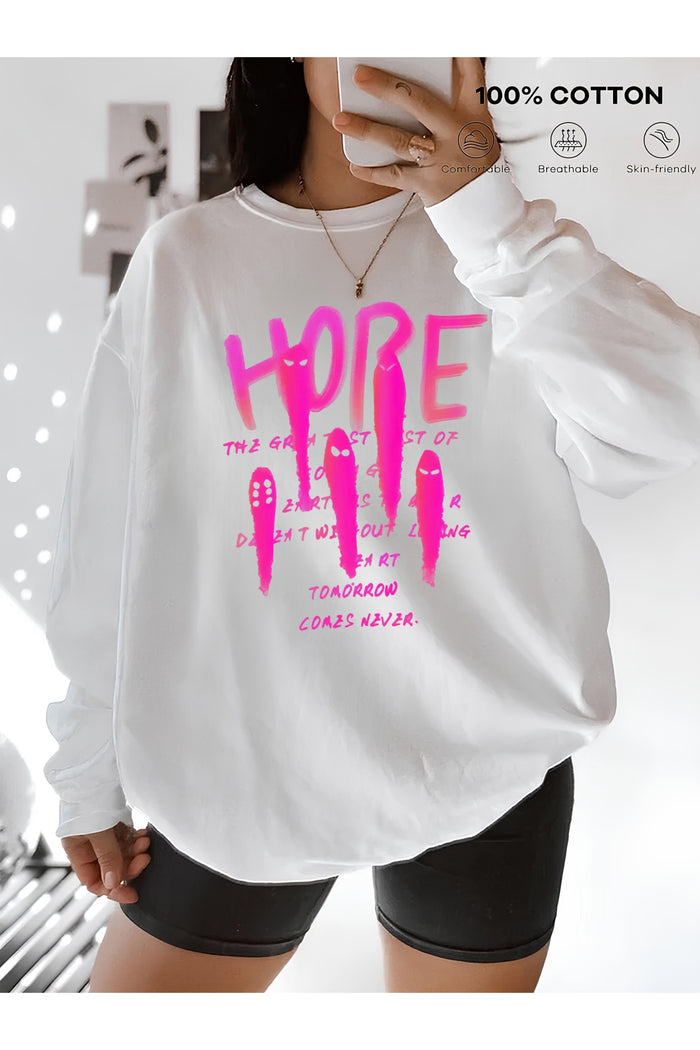 Premium Oversize Kesim Uzun Kollu Baskılı Sweatshirt