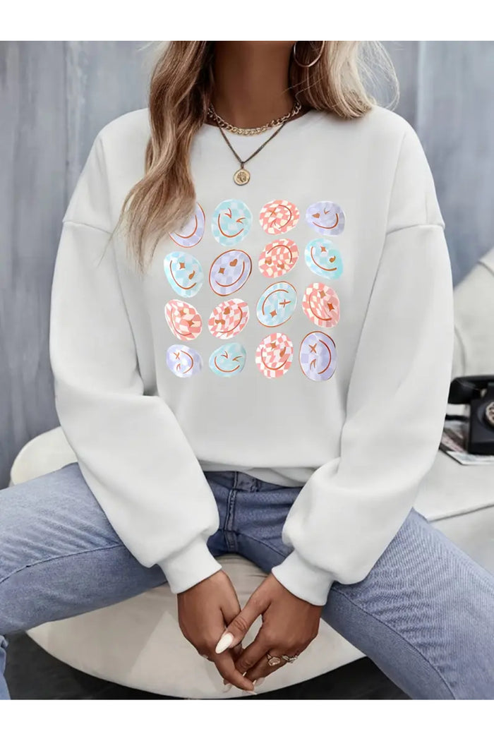 Premium Oversize Kesim Uzun Kollu Baskılı Sweatshirt
