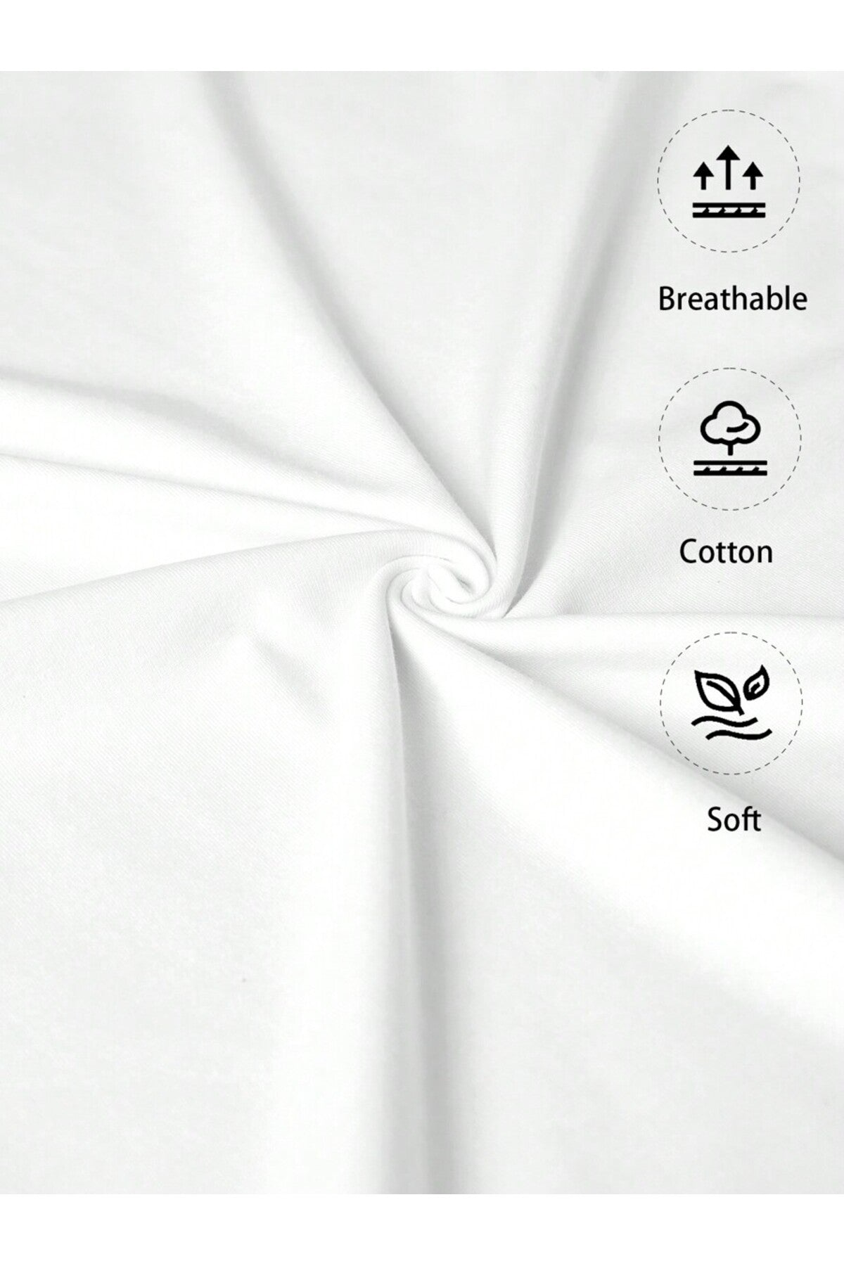 Amalfi Serisi Beyaz Organik Pamuk Oversize Kesim Kısa Kollu T-shirt