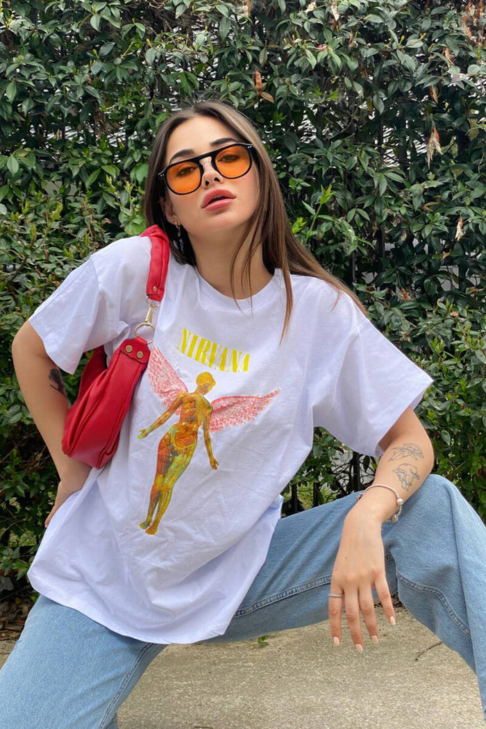 Unisex Baskılı Oversize Kesim Kısa Kollu Bisiklet Yaka Örme %100 Organik Pamuk T-shirt
