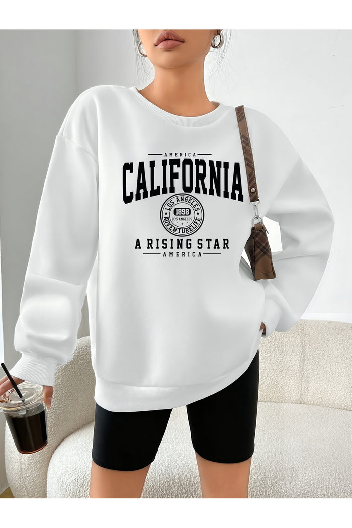 Premium Oversize Kesim Uzun Kollu Baskılı Sweatshirt