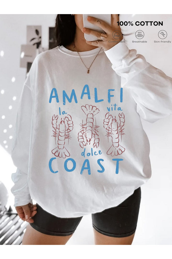 Premium Oversize Kesim Uzun Kollu Baskılı Sweatshirt
