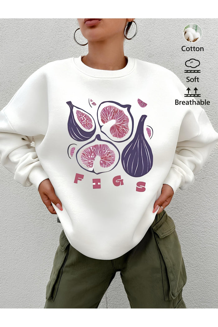 Premium Oversize Kesim Uzun Kollu Baskılı Sweatshirt
