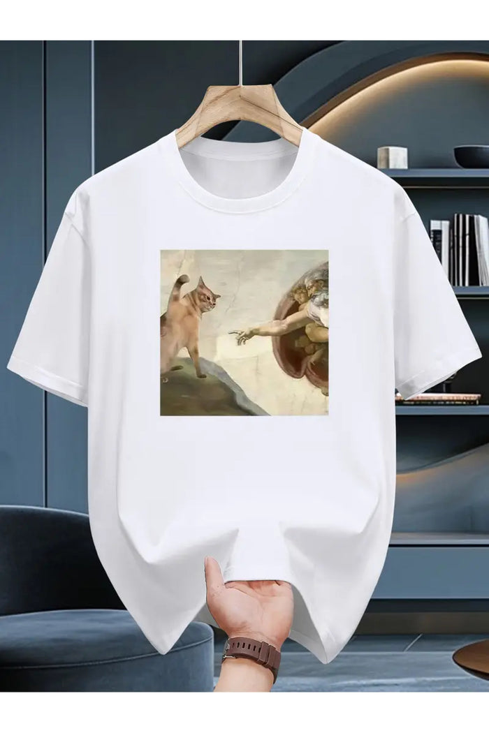 Premium Oversize Kesim Kısa Kollu Baskılı T-shirt