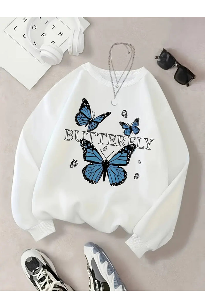 Premium Oversize Kesim Uzun Kollu Baskılı Sweatshirt