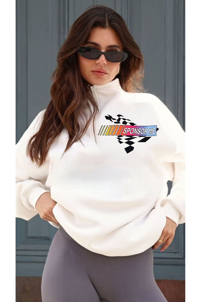 Jose Club Limited Edition Serisi Fermuarlı Oversize Kesim Sweatshirt