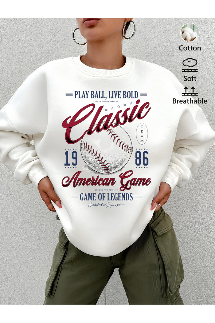 Premium Oversize Kesim Uzun Kollu Baskılı Sweatshirt