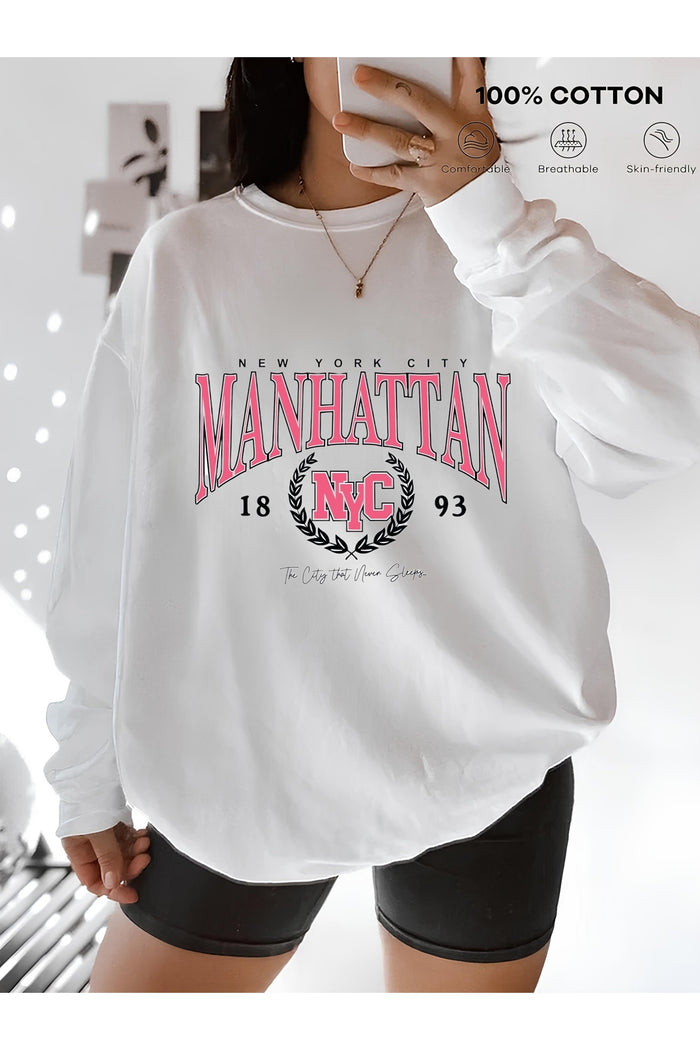 Premium Oversize Kesim Uzun Kollu Baskılı Sweatshirt