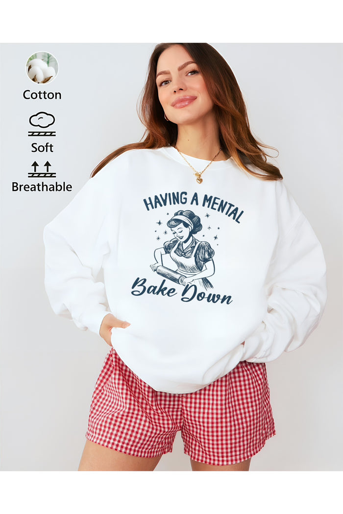 Premium Oversize Kesim Uzun Kollu Baskılı Sweatshirt