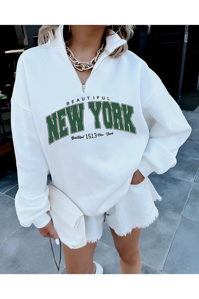 Jose Club Limited Edition Serisi Fermuarlı Oversize Kesim Sweatshirt