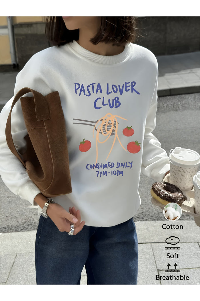 Premium Oversize Kesim Uzun Kollu Baskılı Sweatshirt