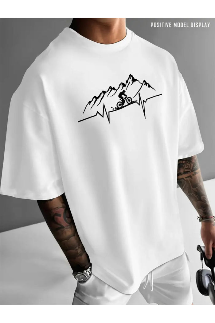 Premium Oversize Kesim Kısa Kollu Baskılı T-shirt