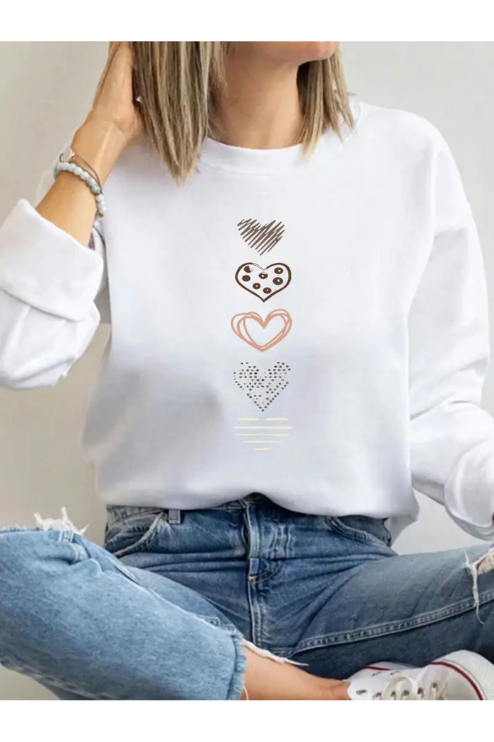 Premium Oversize Kesim Uzun Kollu Baskılı Sweatshirt