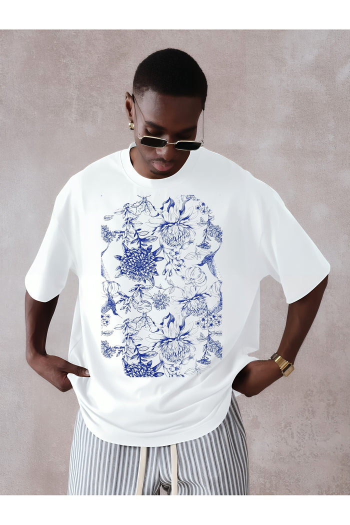 Premium Oversize Kesim Kısa Kollu Baskılı T-shirt