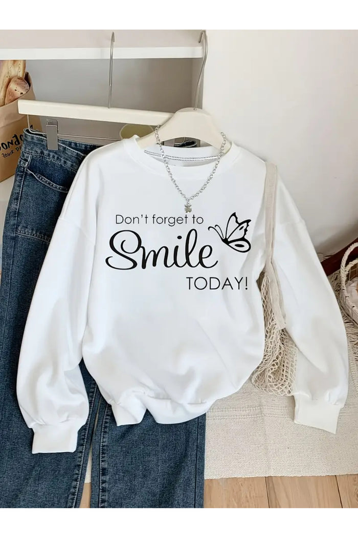 Premium Oversize Kesim Uzun Kollu Baskılı Sweatshirt