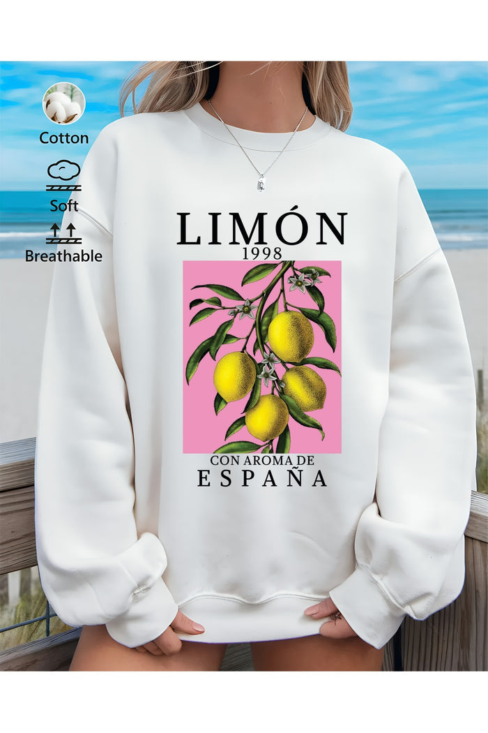 Premium Oversize Kesim Uzun Kollu Baskılı Sweatshirt