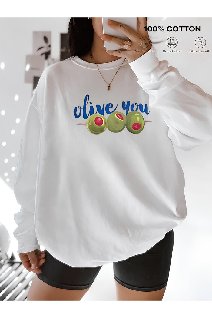 Premium Oversize Kesim Uzun Kollu Baskılı Sweatshirt