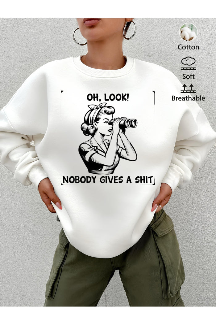 Premium Oversize Kesim Uzun Kollu Baskılı Sweatshirt