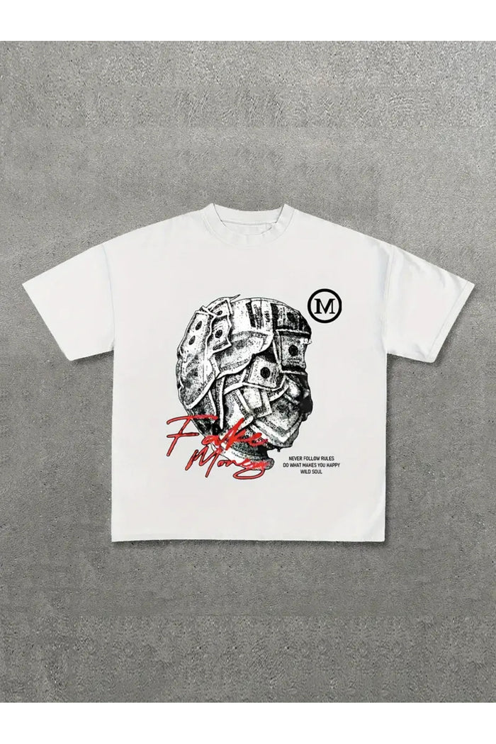 Premium Oversize Kesim Kısa Kollu Baskılı T-shirt
