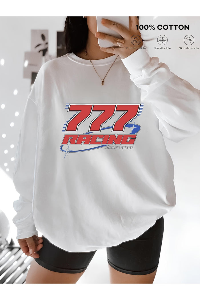 Premium Oversize Kesim Uzun Kollu Baskılı Sweatshirt