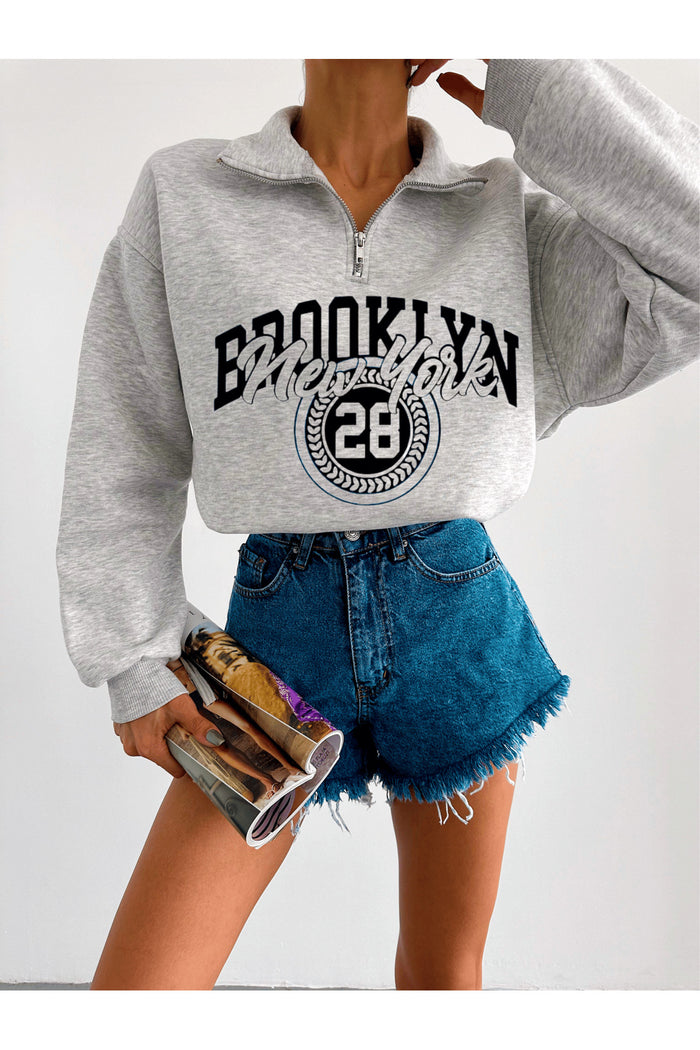 Edwar Serisi Limited Edition Fermuarlı Oversize Kesim Sweatshirt
