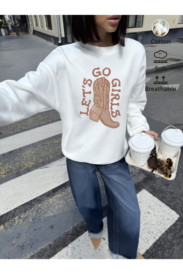 Premium Oversize Kesim Uzun Kollu Baskılı Sweatshirt