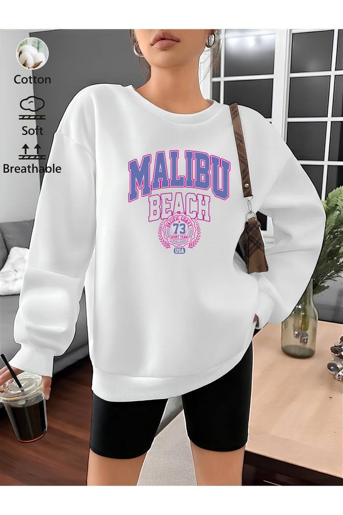 Premium Oversize Kesim Uzun Kollu Baskılı Sweatshirt