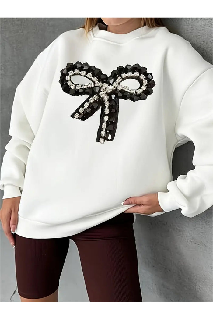 Premium Oversize Kesim Uzun Kollu Baskılı Sweatshirt