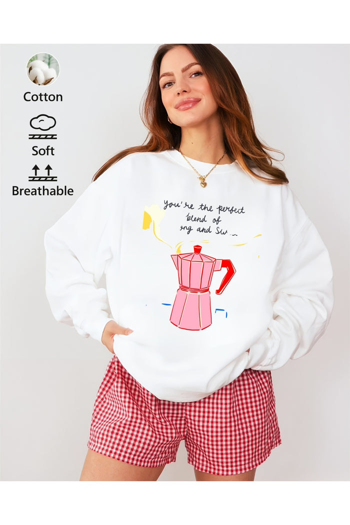 Premium Oversize Kesim Uzun Kollu Baskılı Sweatshirt