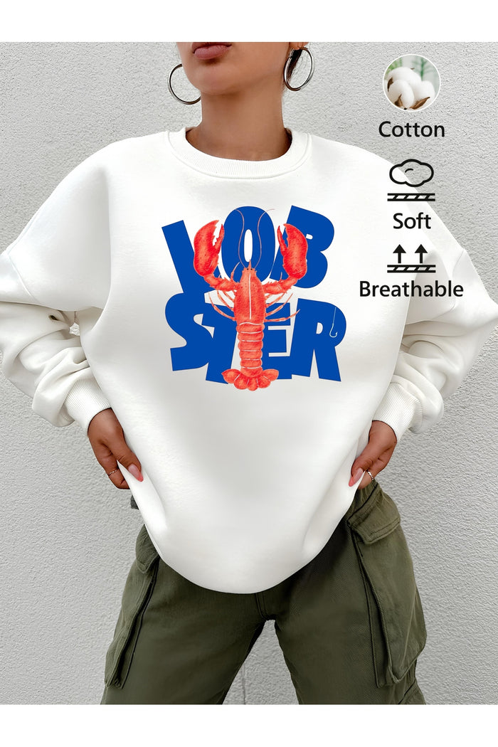 Premium Oversize Kesim Uzun Kollu Baskılı Sweatshirt