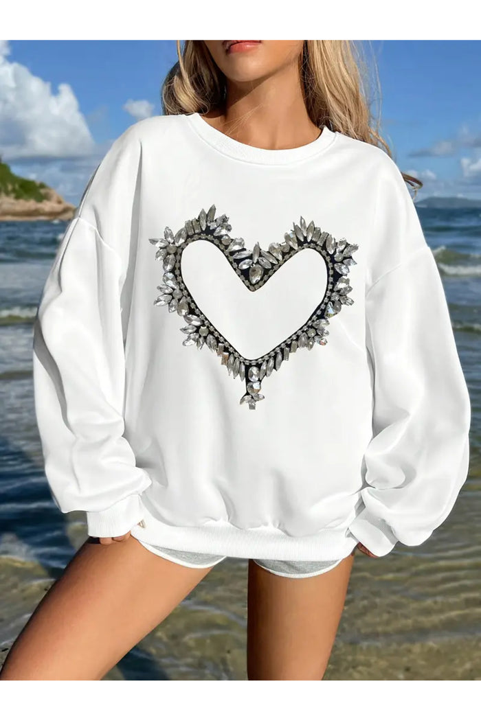 Premium Oversize Kesim Uzun Kollu Baskılı Sweatshirt