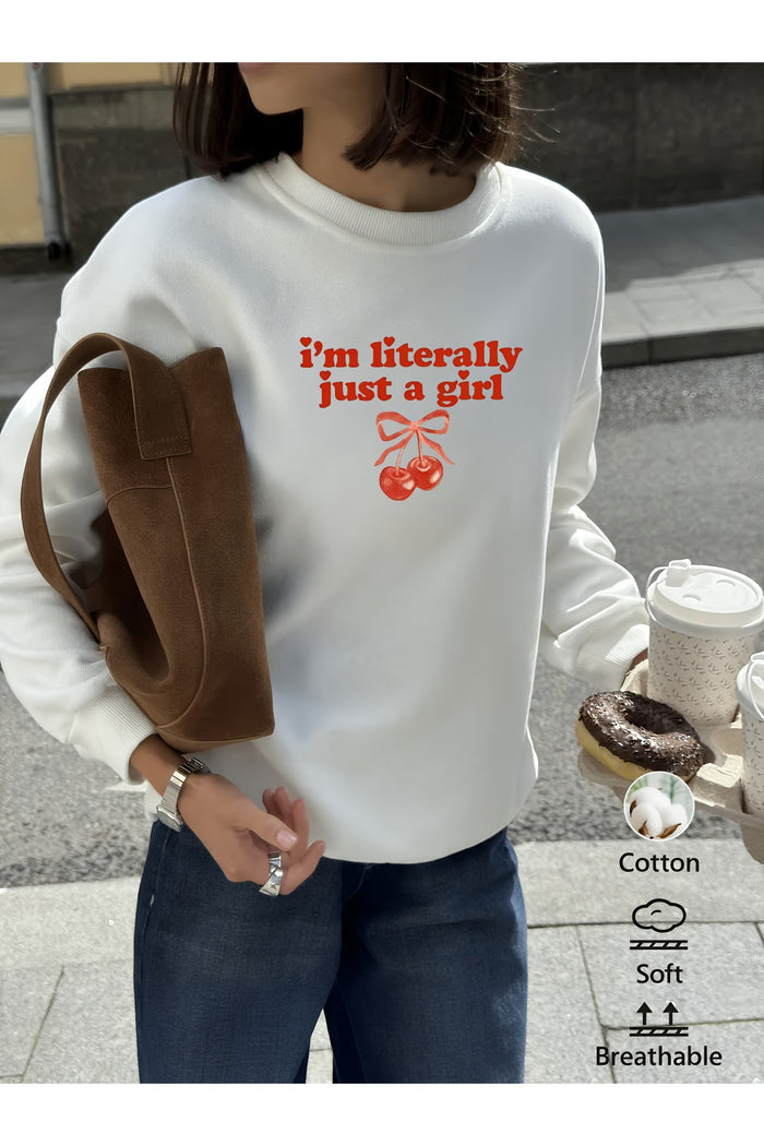 Premium Oversize Kesim Uzun Kollu Baskılı Sweatshirt