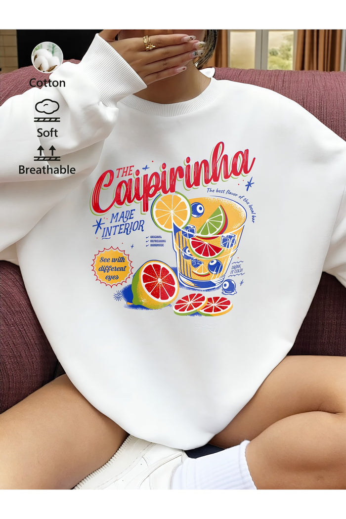Premium Oversize Kesim Uzun Kollu Baskılı Sweatshirt