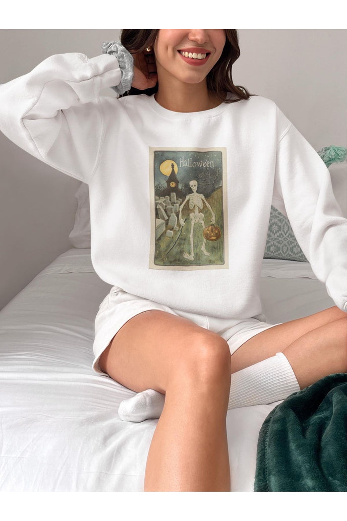 Premium Oversize Kesim Uzun Kollu Baskılı Sweatshirt