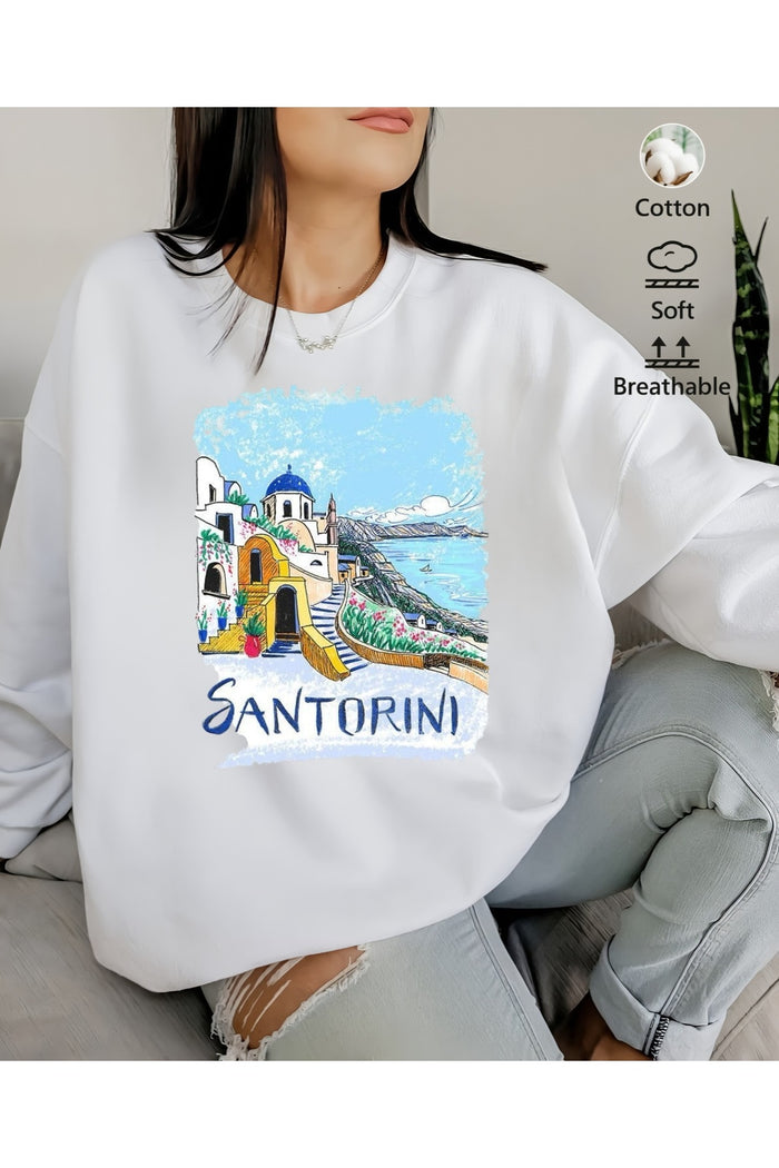 Premium Oversize Kesim Uzun Kollu Baskılı Sweatshirt