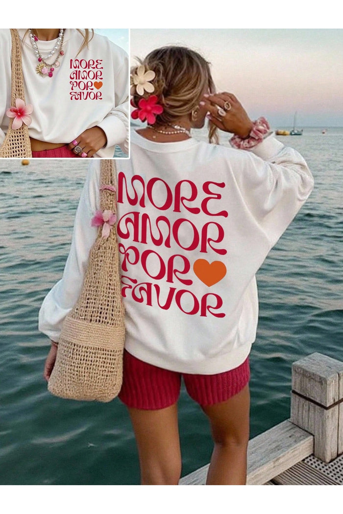 Premium Oversize Kesim Uzun Kollu Baskılı Sweatshirt