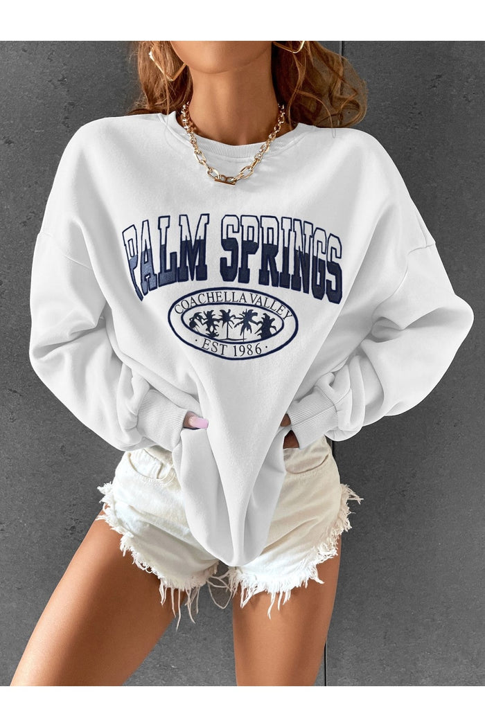 Premium Oversize Kesim Uzun Kollu Baskılı Sweatshirt