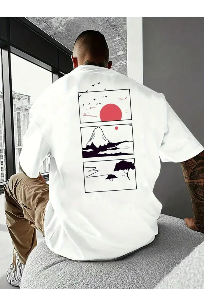 Premium Oversize Kesim Kısa Kollu Baskılı T-shirt