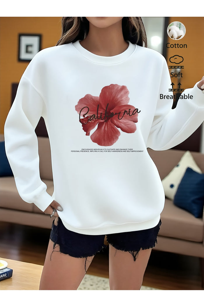 Premium Oversize Kesim Uzun Kollu Baskılı Sweatshirt