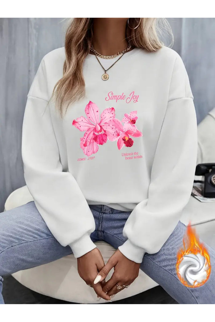 Premium Oversize Kesim Uzun Kollu Baskılı Sweatshirt